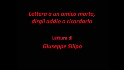 un'ultima saluto al mio amico.